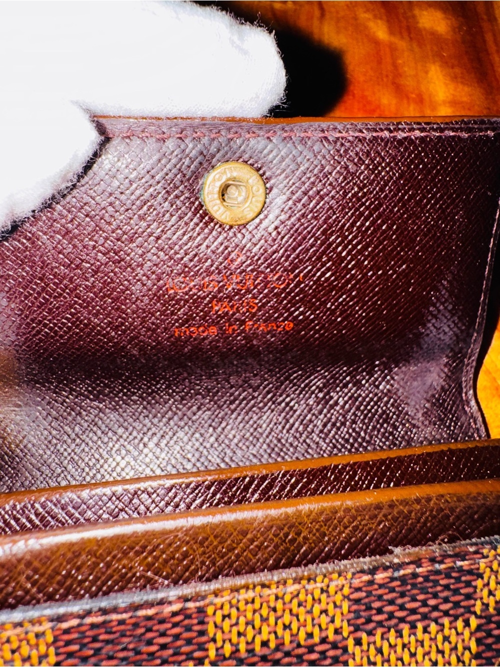 Louis Vuitton Damier Porte Monnaie Plat Coin Purse Wallet Brown - Picture 16 of 16